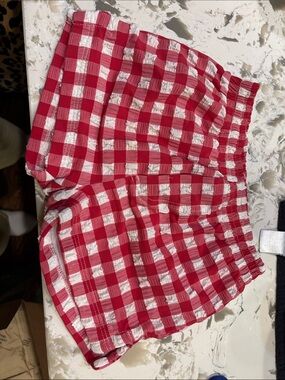 Montce boys red white check swim shorts size 4T